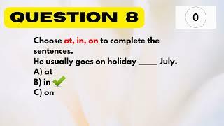 English Grammar Questions PREPOSITION 40 tests। QUIZ | English Grammar Test | PREPOSITION