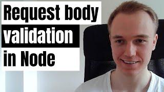 Request body validation in Node with yup | validating JSON schema