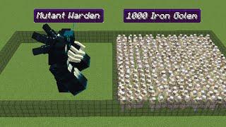 1000 extra golems vs 1 mutant warden | Minecraft Mob Battle