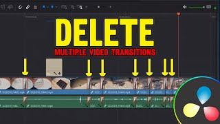 How to Delete Multiple Video Transitions with One Keystroke in DaVinci Resolve