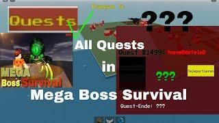 Mega Boss Survival all quests + a secret quest ???