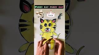 Cute Cat Paper Craft | Pussy Cat Pussy Cat English Rhymes | DIY Cat Craft | Easy Cat Drawing
