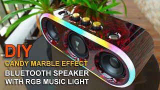 DIY Bluetooth Speaker With RGB Music Light | Candy Marble Effect from PVC Tube