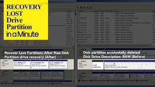 Recover lost partition drive RAW after wrong format