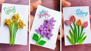 DIY Paper Quilled Spring Flowers 