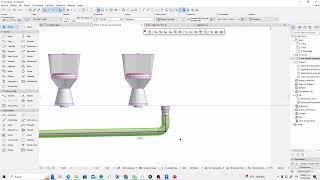 Archicad 27 How to model a sanitary pipe with a slope