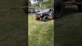Fence Repair with a Jeep! #thegoldyproject #trending #shorts