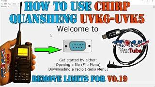 CHIRP Tutorial Quansheng UV K6-K5 -Import lists-Unlock frequency restriction egzumer v0.19