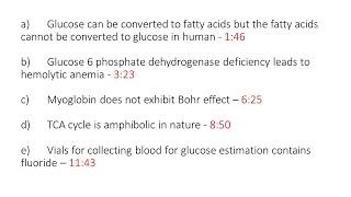 Biochemistry Rapid Revision Lessons : Explain - why/ Justify questions Part 1