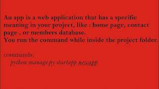 django terminal commands and their explanation - django tutorials, python tutorials , programming