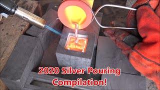 My favourite pieces of poured silver from 2020 - Backyard Bullion Silver Pouring Compilation!