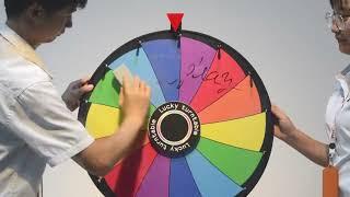 Super simple to assemble!! 24inch Tabletop Spinning Prize Wheel Assemble