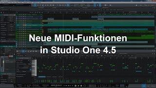 Neue MIDI-Funktionen in PreSonus Studio One 4.5