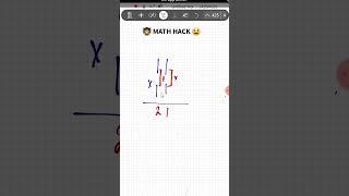 Math hack #youtubeshorts #mathtricks #matematikadarslari #mathhack #matematika