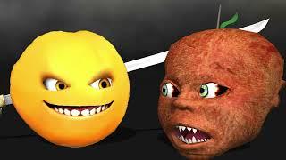 Annoying Orange gets revenge on NINJA APPLE - animated bloody sketch
