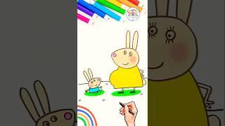 Draw Peppa Pig Rabbits Art | Peppa Mummy Rabbit Drawing Tutorial #peppapig #cartoon #short