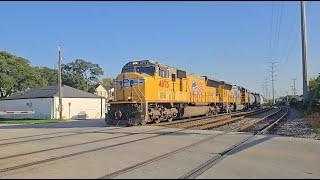 10/05/2024 Brookfield and La Grange IL Railfanning Ft UP SD70M duo and purple lettered bnsf gevo