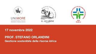 Gestione sostenibile della risorsa idrica - STEFANO ORLANDINI