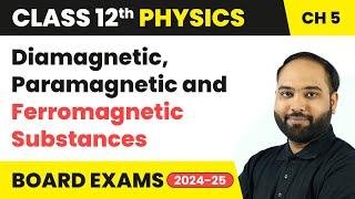 Diamagnetic, Paramagnetic and Ferromagnetic Substances | Class 12 Physics Chapter 5 | CBSE 2024-25