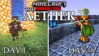 I Survived ∞ Days in The Aether in Hardcore Minecraft