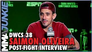 Saimon Oliveira rewarded for hard work and perseverance with UFC contract | DWCS 38