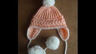 ШАПОЧКА С УШКАМИ. knitted cap with ears