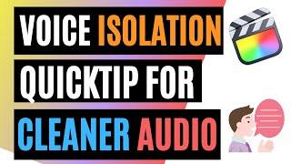 Voice Isolation in FCPX   It's Magic! #shorts