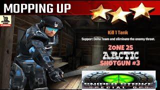 Campaign Zone 25 Arctic Mopping Up Shotgun mission #3 Sniper strike : special ops