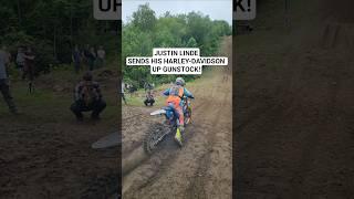 JUSTIN LINDE GETS A 7.845 ON HIS SPORTSTER POWERED ROCKET SHIP UP GUNSTOCK HILL CLIMB!