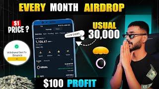 $100 Profit On Binance  Usual Coin Price 1$ || Every Month Airdrop || Usual Withdrawal On Binance