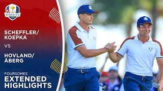 Scheffler/Koepka vs Hovland/Åberg Extended Highlights | 2023 Ryder Cup