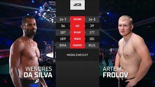 Вендрес Карлос да Силва vs. Артем Фролов | Wendres Carlos da Silva vs. Artem Frolov | ACA 119