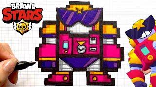 HOW TO DRAW SURGE PIXEL ART BRAWL STARS