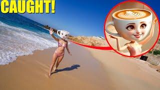 I CAUGHT BALLERINA CAPPUCCINA ON A BEACH DATE IN REAL LIFE! (ITALIAN BRAINROT)
