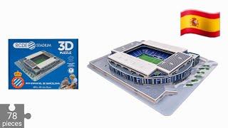 RCDE Stadium Barcelona 3D Puzzle by Eleven Force® - Step by Step