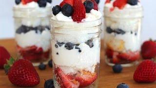 Dessert Recipe: Red, White, & Blueberry Trifle by Everyday Gourmet with Blakely