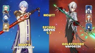 C0 Ayato Hypercarry & C0 Arlecchino Vaporize / ABYSS 5.2 / Floor 12 - 9⭐ / Genshin Impact