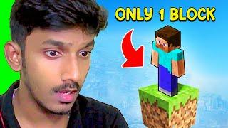 MINECRAFT But ONLY ONE BLOCK ! MINECRAFT Tamil Gameplay - Part 3 -  Sharp Tamil Gaming