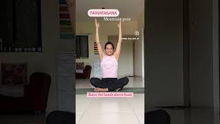 Parvatasana - mountain pose #yoga  #yogaforbegginers #yogapractice #yogadaily