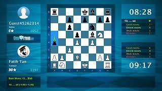 Chess Game Analysis: Fatih Tan - Guest45262314, 1-0 (By ChessFriends.com)