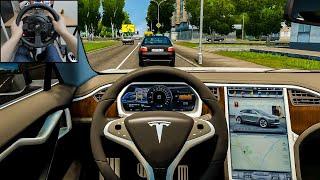 City Car Driving - Tesla Model X [Steering wheel gameplay]