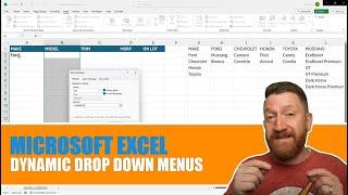 Microsoft Excel - Dynamic Drop-Down Menus (NO VBA)