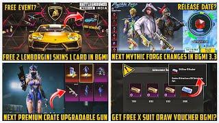 Get Free 2 Supercars Skins in Bgmi | Next Premium Crate Upgrade Gun | Bgmi Mythic Forge Update