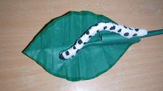 How to make Tissue paper Caterpillar/#paper Caterpillar