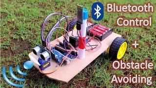 Bluetooth controlled car with obstacle avoidance || Step by Step tutorial