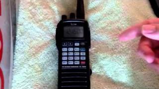 Icom IC-A24 switching between manual and memory