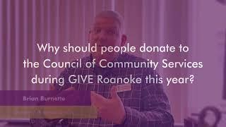 GIVE Roanoke with Brian Burnette - CCS Housing Services