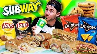 THE SUPERCHARGED SUBWAY MENU CHALLENGE! (8,000+ CALORIES)