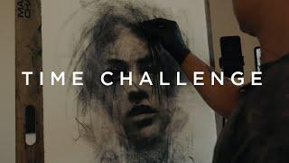 10 Minute Drawing Challenge | Charcoal Portrait Drawing