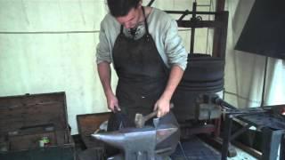 Blacksmith At Work & Blacksmith Made Iron Products on Display